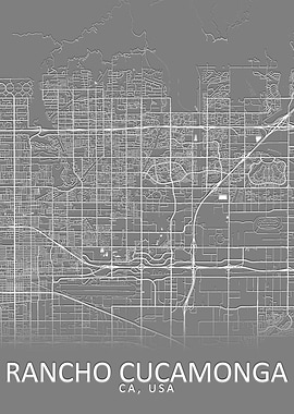 Rancho Cucamonga USA Map