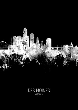 Des Moines Iowa Skyline