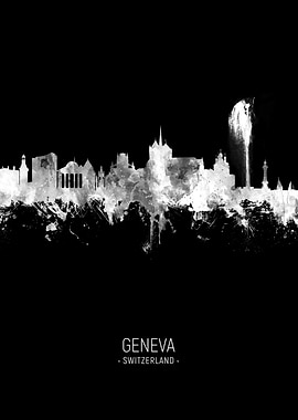 Geneva Switzerland Skyline
