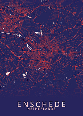 Enschede Netherlands Map
