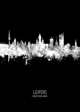 Leipzig Germany Skyline