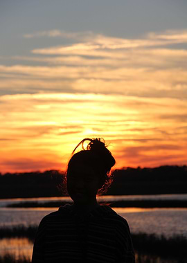 woman near a water body