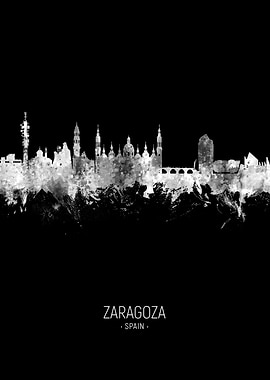 Zaragoza Spain Skyline