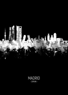 Madrid Spain Skyline