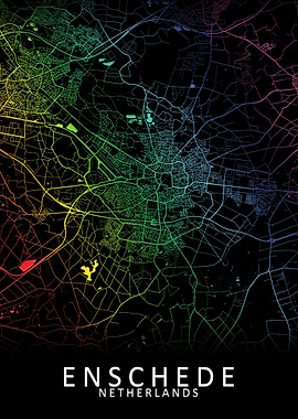 Enschede Netherlands Map