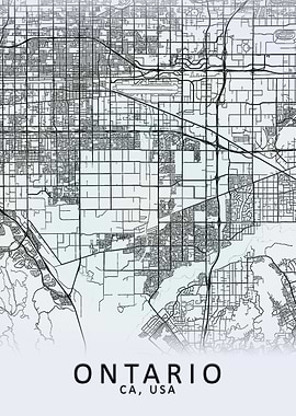 Ontario CA USA City Map