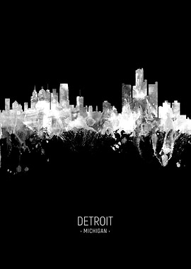 Detroit Michigan Skyline