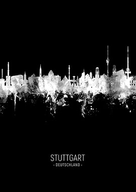 Stuttgart Germany Skyline
