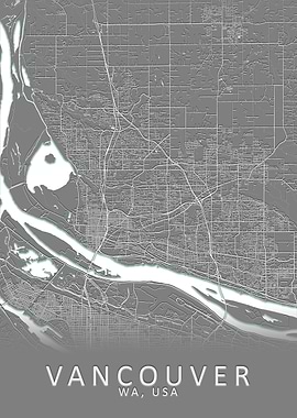 Vancouver WA USA City Map