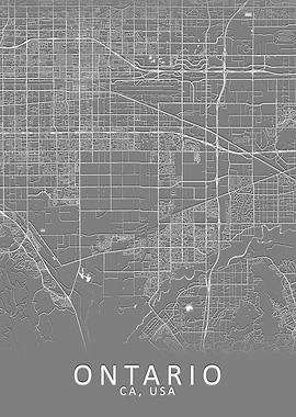 Ontario CA USA City Map