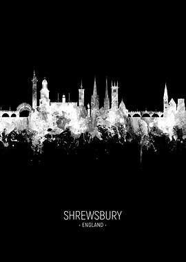 Shrewsbury England Skyline