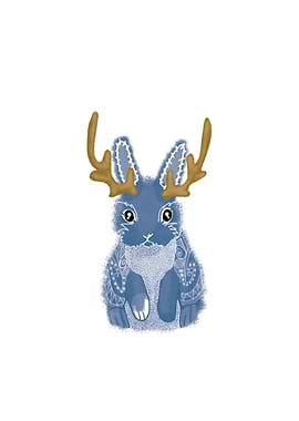 Tribal Jackalope Bunny