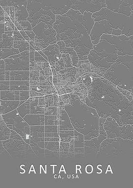 Santa Rosa CA USA City Map
