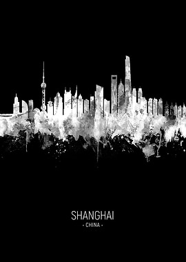 Shanghai China Skyline