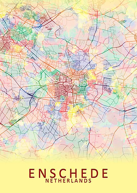 Enschede Netherlands Map