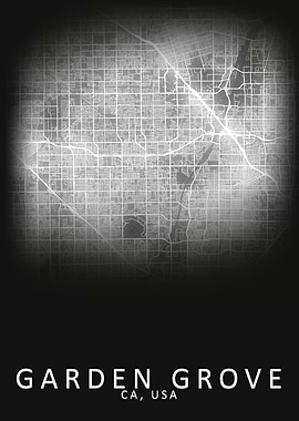 Garden Grove USA City Map