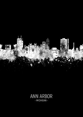 Ann Arbor Michigan Skyline