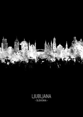 Ljubljana Slovenia Skyline