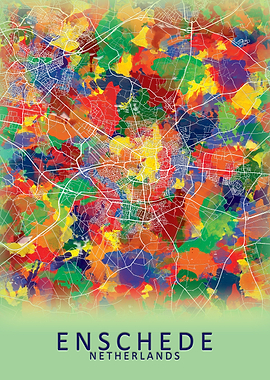 Enschede Netherlands Map