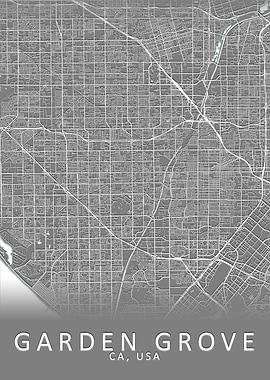 Garden Grove USA City Map