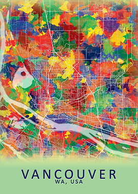 Vancouver WA USA City Map