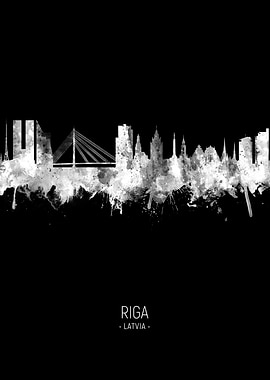 Riga Latvia Skyline
