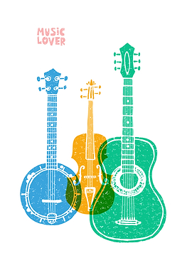 Musical retro poster