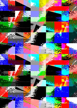 Color splash geometric art