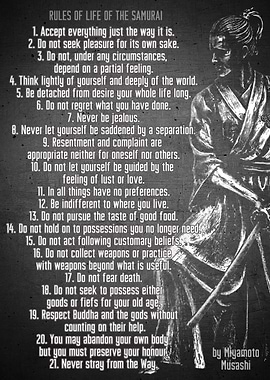 Rules of life of Samurai