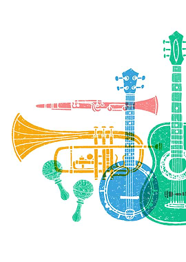 Musical retro poster jazz