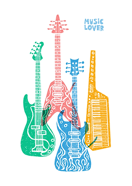 Musical retro poster