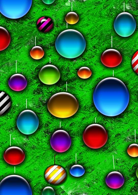 Glass Orbs On The Tree