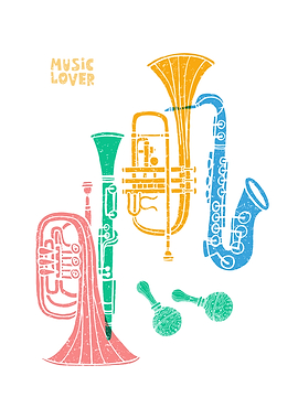 Musical retro poster