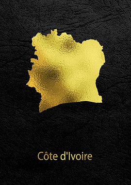 Golden Map Art Cte dIvoi