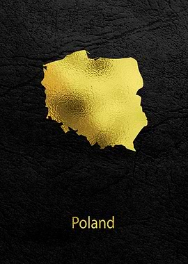 Golden Map Art Poland