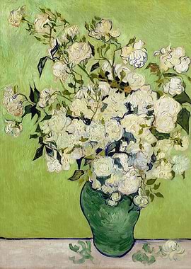 Pink Roses in a Vase