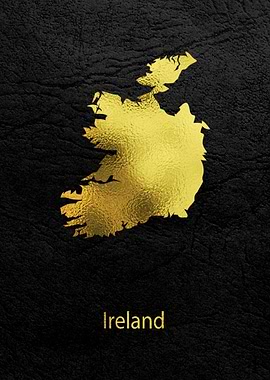 Golden Map Art Ireland