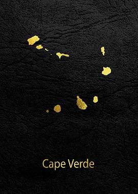 Golden Map Art cape Verde