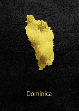Golden Map Art Dominica