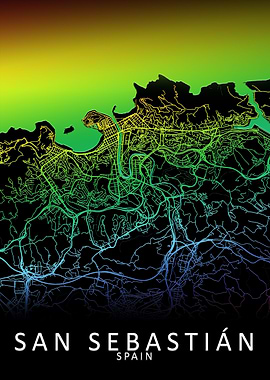 San Sebastian Spain Map