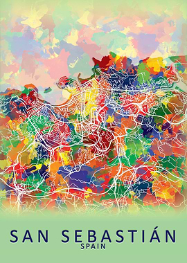 San Sebastian Spain Map