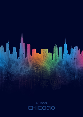 chicago skyline cyber