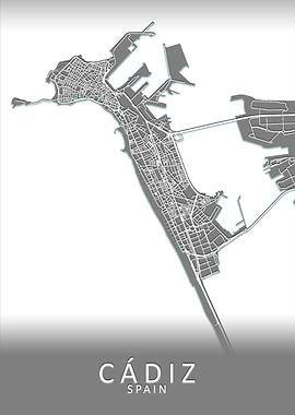 Cadiz Spain City Map