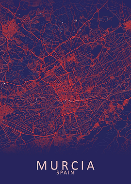 Murcia Spain City Map