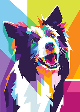dog in pop art style