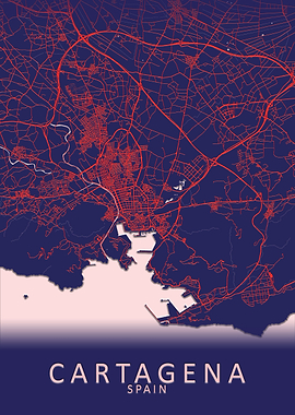 Cartagena Spain City Map