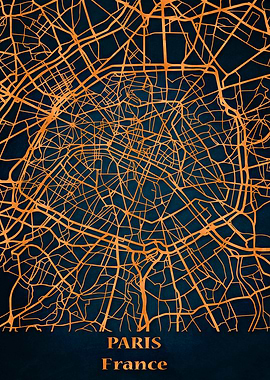 City map Paris