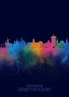 amsterdam skyline cyber