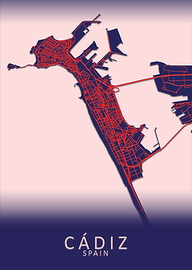 Cadiz Spain City Map