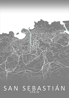 San Sebastian Spain Map